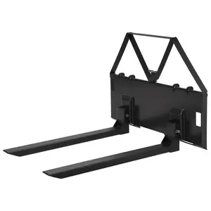 GAOMON 46 Inch Skid Steer Pallet Forks, 3200 Lbs Capacity Quick Attach Pallet Forks for Tractor Loader, Universal Skid Steer Fork Attachment for Farms, Construction & Warehouses, Black| Packed in Two