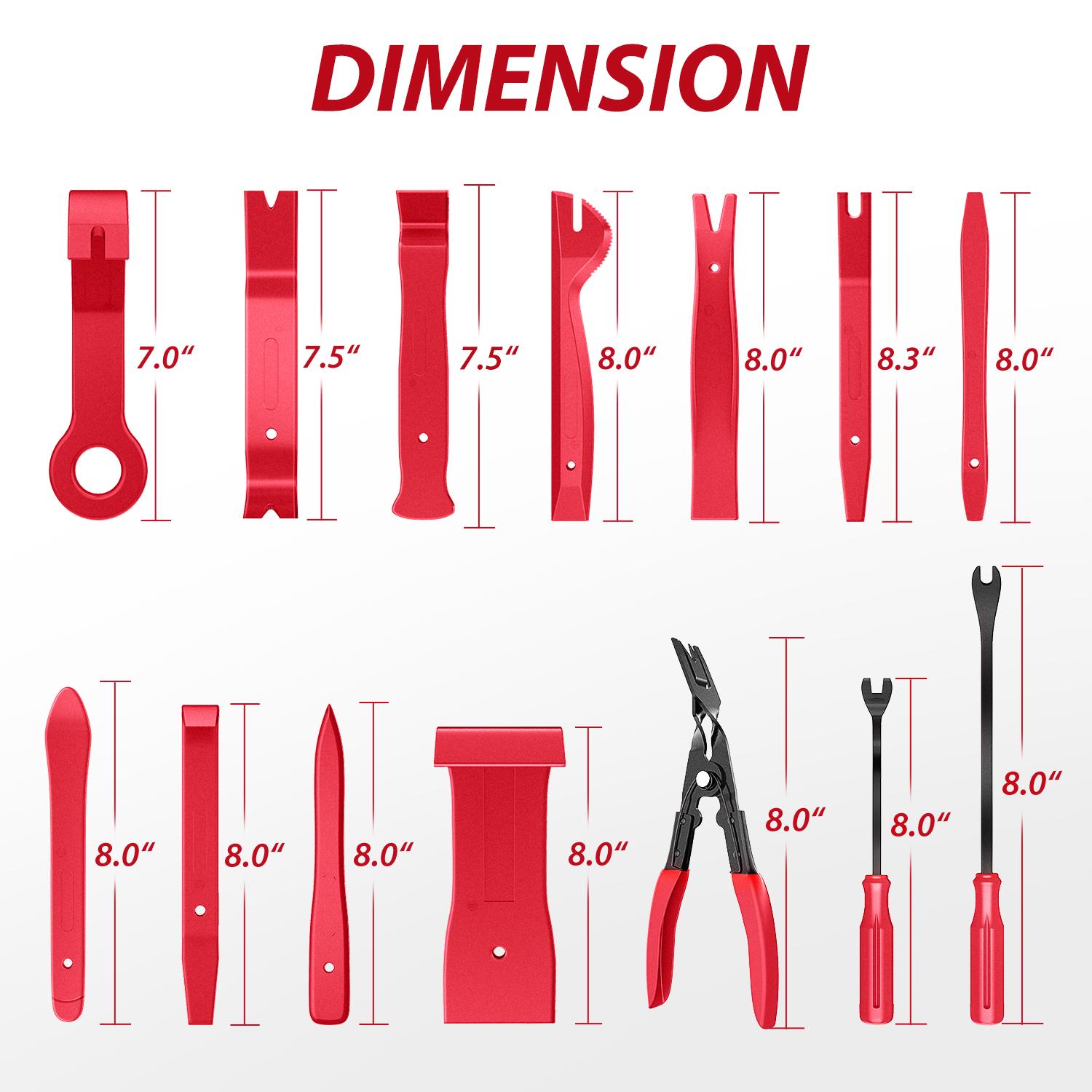 Nilight Trim Removal Tool 88Pcs, Auto Push Pin Bumper Retainer Clip Set Fastener Terminal Remover Tool Adhesive Cable Clips Kit Car Panel Radio Removal Auto Clip Pliers Automotive Toolkit dealsforyoudays