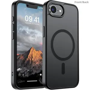 Magnetic for iPhone 17E 16E Case Case, Drop Protection Slim Translucent Matte Shockproof with Anti-Fingerprint Phone Cover Accessories