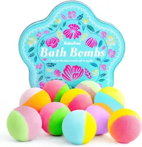 Bath Bomb Gift Set – 10 Handmade Bath Bombs with Natural Ingredients, 5 Aromatic Scents, Relaxing Spa Bombs for Women, Men, and Kids, Best Birthday Gifts for Stress Relief and Relaxation