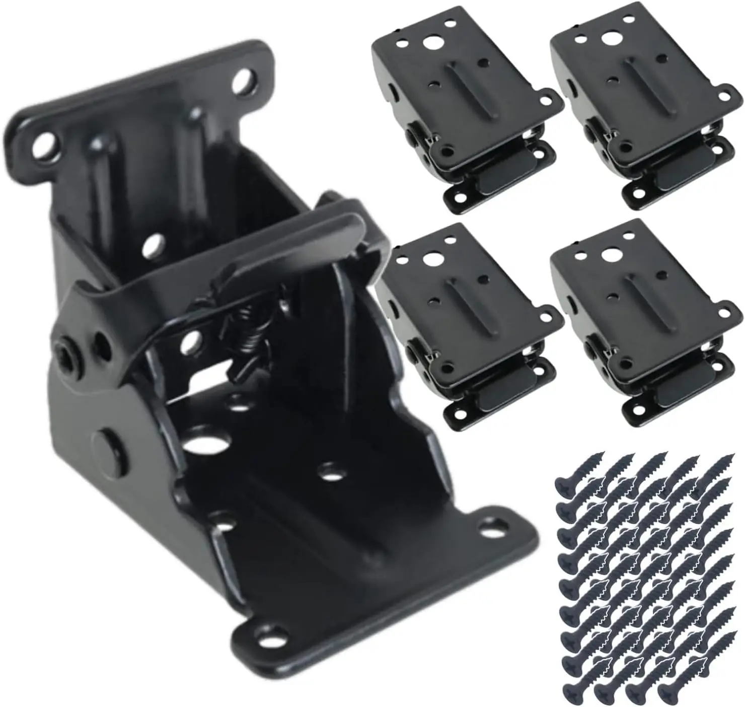 Set of 4 Piece Locking Hinge for Folding Table Frame Heavy Duty Folding Bracket 90 Degree Self-Locking Folding Hinge for Table Leg Furniture