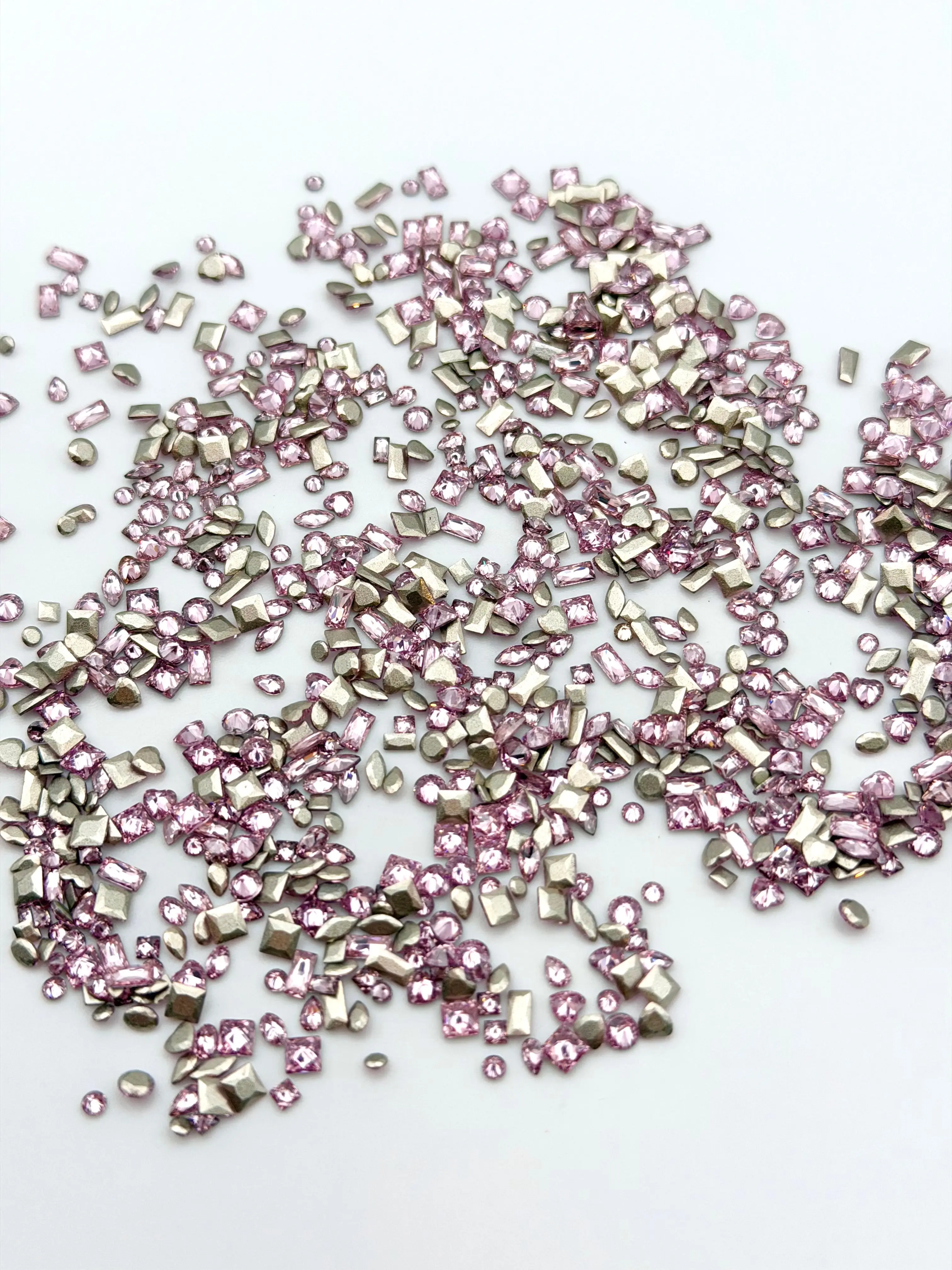Mini Cubic Zirconia Foiled Flat-Back Rhinestones Mix for Nail Art & DIY
