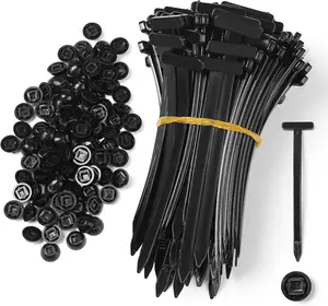 VIWAVE 100 Pcs Nylon Universal Cable Ties - UV Resistant Zip Ties with Pin & Button Design for Car, Daily Repairs & Bumper Clips