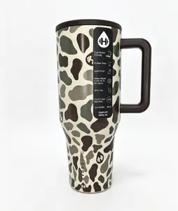 HydroJug 40oz Traveler Camo Stainless Steel Tumbler - Leak-Proof Insulated Mug, Keeps Drinks Cold 24H, Portable Travel Coffee Mug, Stylish Kitchen Drinkware Vacuum Flask
