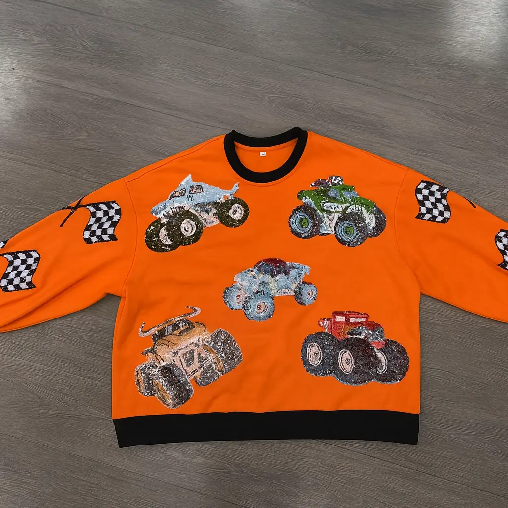 MONSTER JAMZ sequin pullover