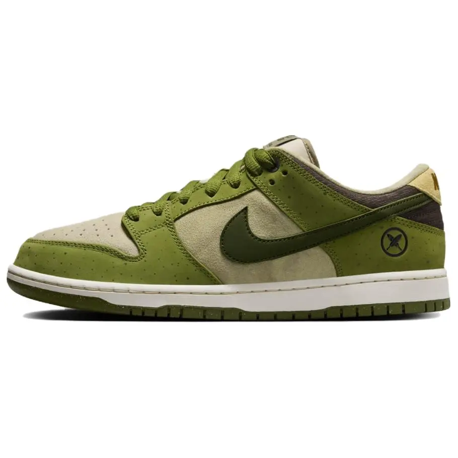 NIKE Dunk Low SB 'Matcha' x Yuto Horigome Men's Suede Sneaker - Limited-Edition Skate Shoe with a Cushioned Sole and Skate-ready Flex Rubber Outsole