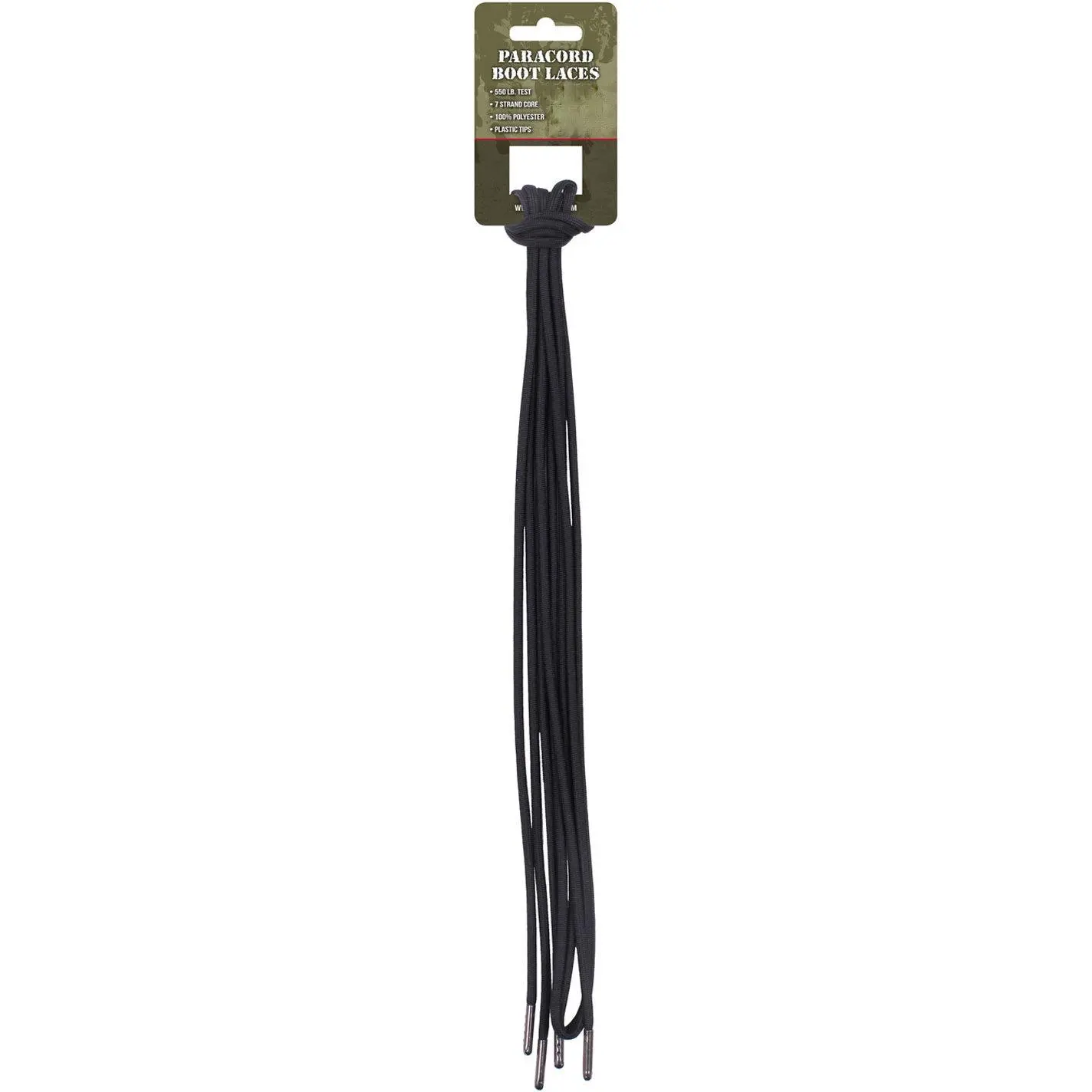 Black Paracord Boot Laces