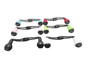 Lightweight Swept Aluminum Alloy Baitcasting Reel Power Handle 110mm with TPE Knobs