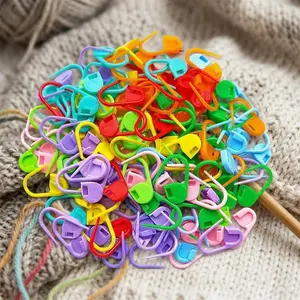 Reusable Slip-Resistant knitting Stitch Markers, Colorful Plastic Locking Markers for Crochet, Anti-Slip Stitch Holders, Multi-Color Knitting Accessories, DIy craft Locking Stitch Markers