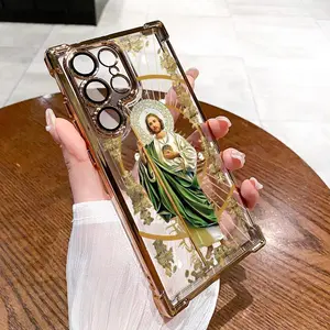 Religious Design Luxury Protection Jesus Pattern Mobile Protective Phone Case For SAMSUNG GALAXY S22 S23 S24 S25 ULTRA PLUS Shockproof Cellphone Cover