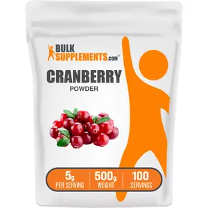 BulkSupplements Cranberry Powder - Edible - Natural Antioxidants - Beverage Flavor - Juice Powder - Drink Mix - 5g per Serving