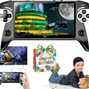 X9 Retro Handheld Game Console, IPS Screen Portable Gaming Device, Type-C Interface, Rechargeable, with Protective Case, Video Game Console