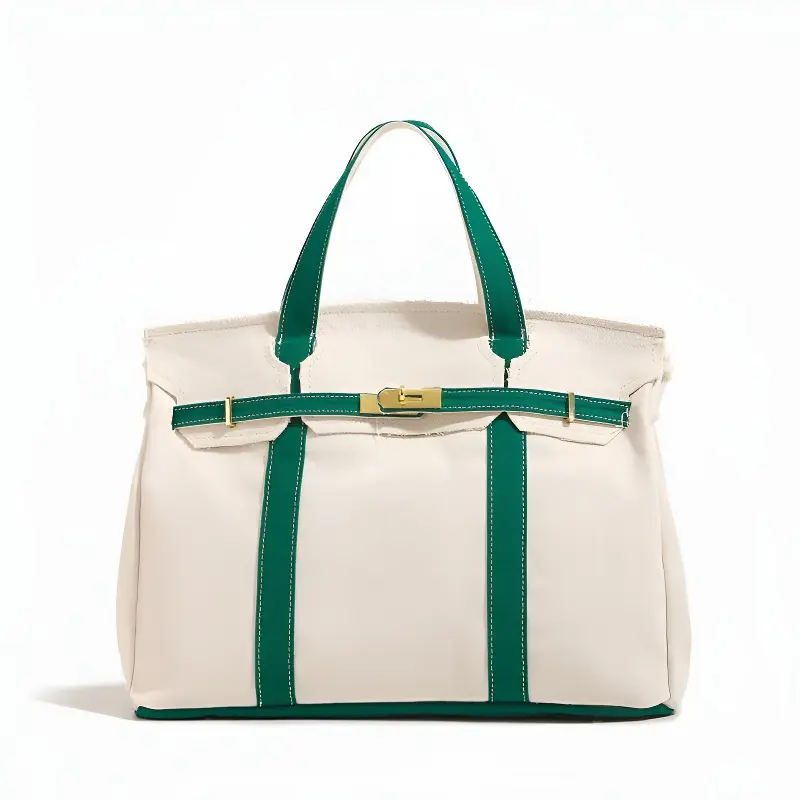 Women's Large-Capacity Canvas Handbag - Casual Fashion Commuter Bag, Lightweight Shoulder Bag for Tour Trips, Working Outfits, Casual Commuter Bag