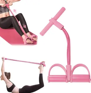 Pedal Resistance Bands with Handles Upgraded 6-Tube with Figure 8 Exercise Bands Included,Pedal Puller Resistance Band with Handle for Home Gym,Yoga & Pilates,Ideal to Tone Arms,Abs,Waist Unisex.ms