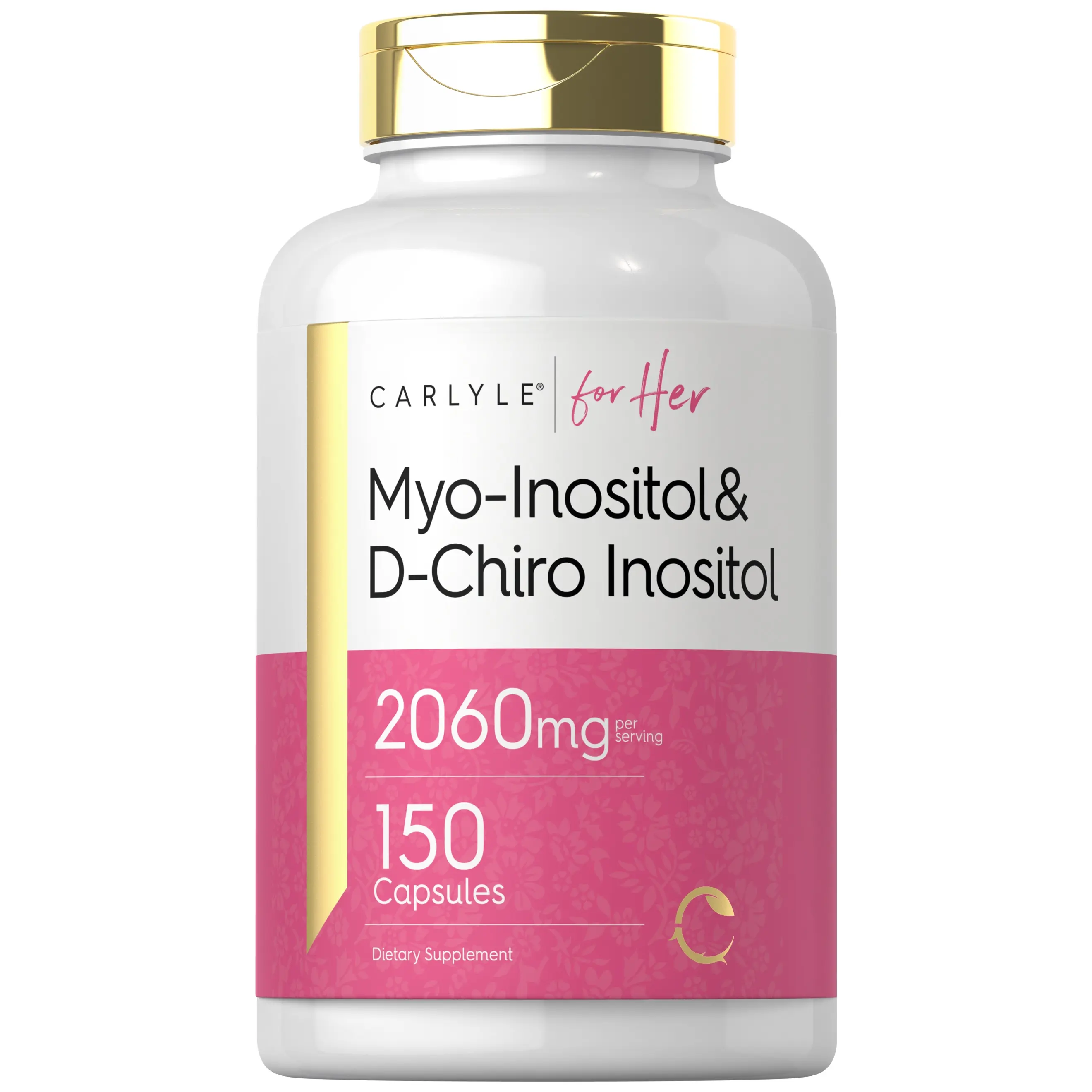 Carlyle Myo-Inositol & D-Chiro Inositol Supplement | 2060mg | 150 Capsules | Non-GMO, Gluten Free Complex