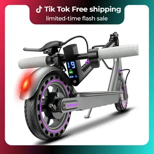 Electric Scooter - 8.5" Solid Tires, 350W Motor, Up to 19MPH& Miles Long-Range Portable Commuting Scooter for Adults with Double Braking System, App