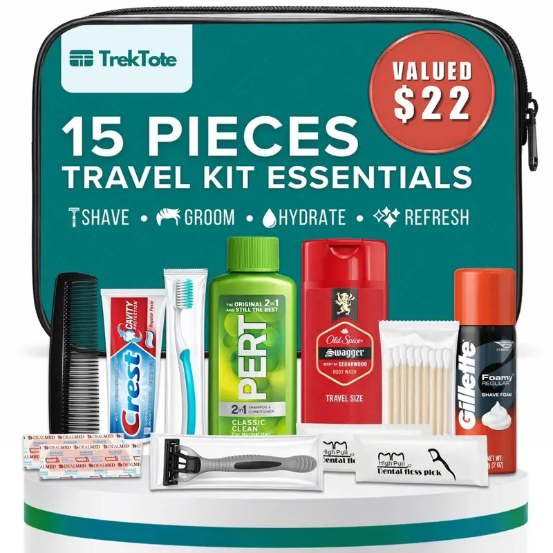 Trektote Men's 15-Piece Travel Toiletry Kit