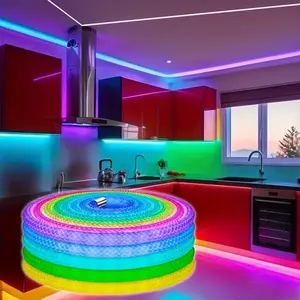 RGB Nylon Flexible Light Strip, Music Sync LED Strip, USB Powered, Non-Waterproof, Party, Home, Bedroom Atmosphere Lighting, Rgb Ambient Lighting, Smart Light Strip