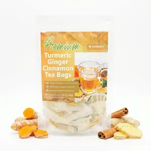 Turmeric Ginger Cinnamon Tea—Handcrafted Eco-Friendly Tea Bags | Caffeine-free, 100% all-natural powder, sugar-free. Vegan, gluten-free, and keto-friendly. Value Pack of 60 Bags #SummerVibes#DealsForYouDays