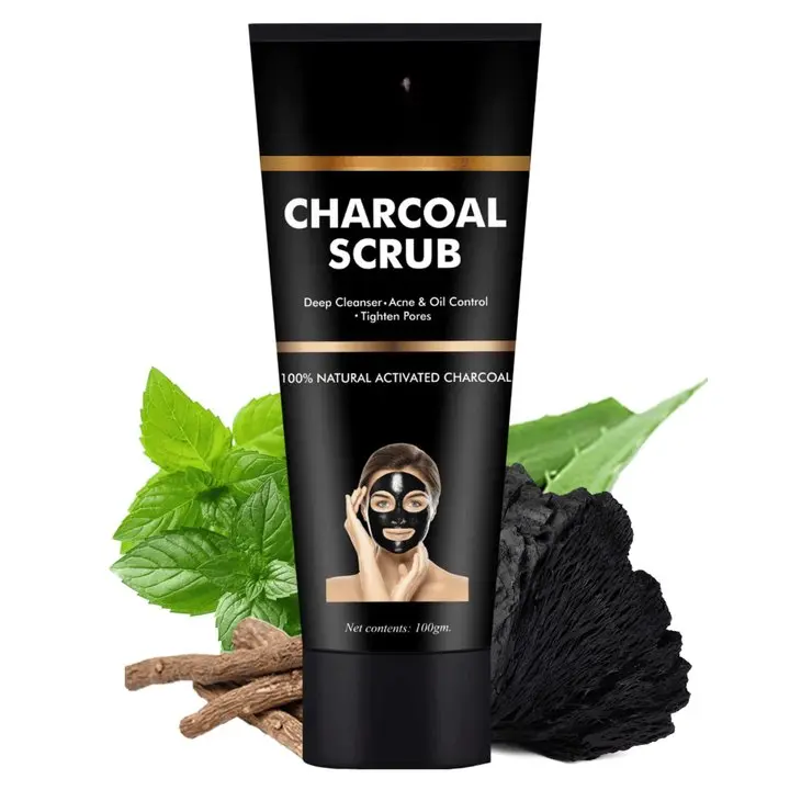 Activated Bamboo Charcoal Peel Off Mask, 100g - Additive-Free Face Mask for Pore Cleansing, Blackhead Removal & Detox for Men & Women, Additive-Free Face Masks