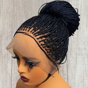 Full Lace Micro Braids Wig Color #1, 22 inches