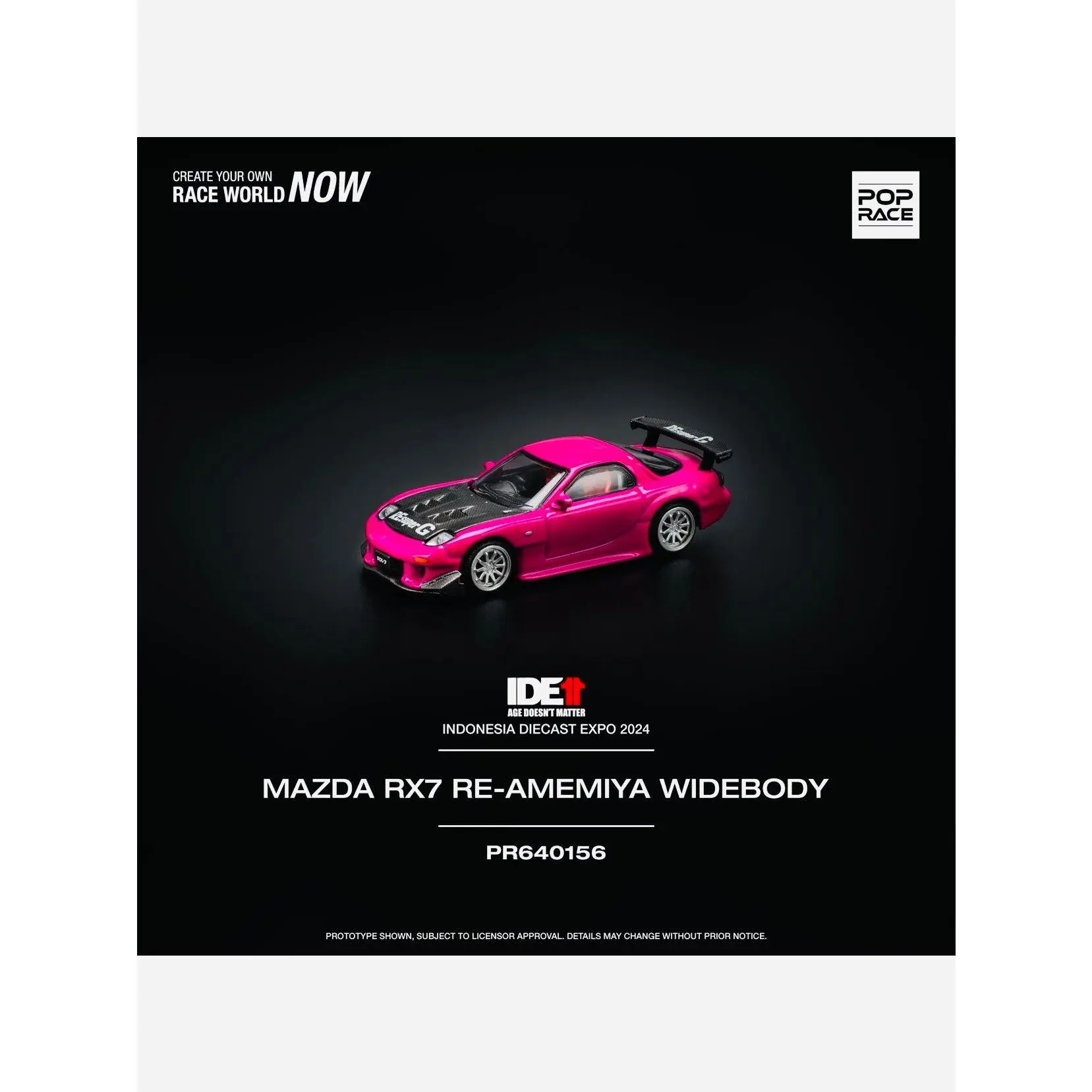 Pop Race Factory Sealed Mazda RX-7 RE Anemia Indonesia Diecast Expo 2024 Exclusive #156