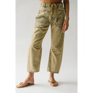 Free People: We The Free Moxie Pull-On Barrel Jeans in Cowboy