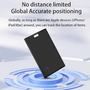 Upgraded Smart Wallet Tracker Card, Wireless Positioning Tracker for iOS Users, Rechargeable with Multiple Alarms, Ultra-Thin Design, Ideal Gift Option