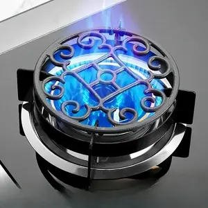 Cast Iron Gas Stove Pot Stand, Non-Slip Durable Burner Mat, 8 Slot Design, Decorative Swirl Pattern, Compatible with Most Cooktops
