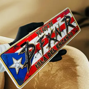 Yo Soy de PR Design Personalized License Plate - 14x4 Personalized Car Plate, Car Accessories, Auto Parts Accessories
