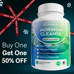 Rosabella Moringa Cleanse- Gut Cleanse Detox Pills for Digestive Health & Bloating Relief
