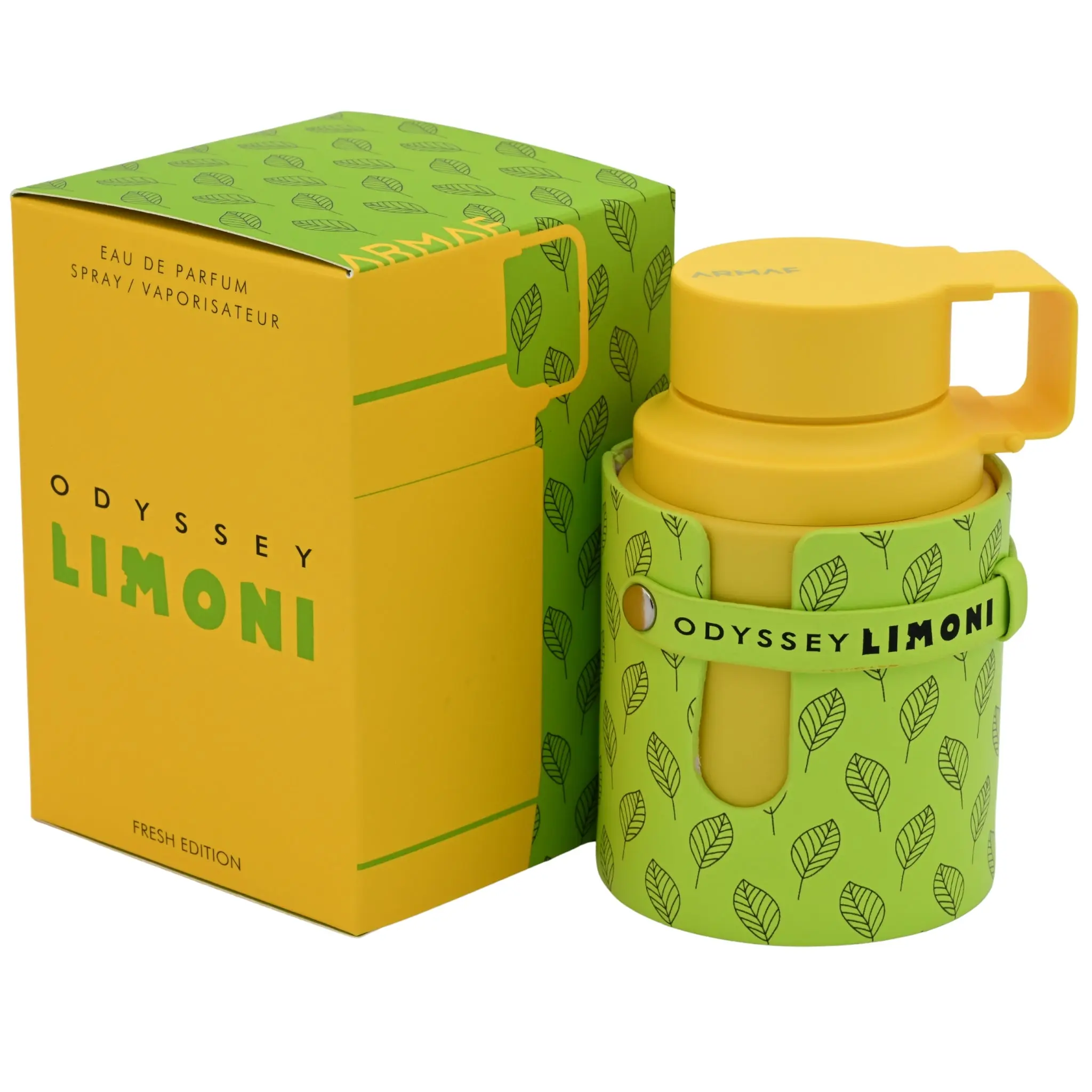 Armaf Odyssey Limoni Fresh Edition Men's Eau de Parfum Spray - 3.4 fl oz, Crisp Citrus & Amber Fragrance with Marine, Ginger, Lemon & Musk Notes, Clean Energetic Refreshing Vibe, Effortless Modern, On-The-Go Confidence, Daily Wear, New Retail Box