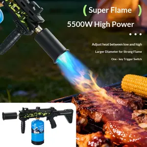 【No gas tank included】Power Grill Torch – Multi-Functional Propane Torch Gun for Barbecue, Baking, Pastry Finishing, Campfire, Weeding & Snow Removal  Camouflage Design Kitchen Tool