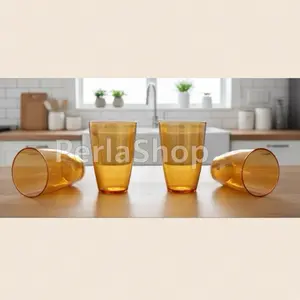 Floresta Polycarbonate Cups 16oz – Clear Orange