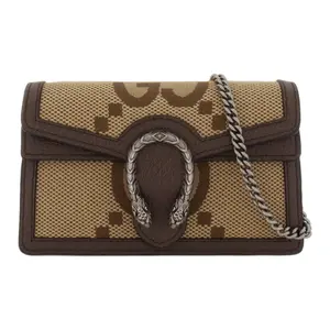 Pre-owned GUCCI canvas Crossbody Bags Dionysus Super Double G Old Floral Full Print Reversible Closure