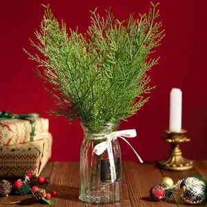 8pcs Artificial Greenery Pine Branches, St Patrick's Day Decorations, Holiday Celebrations, Home Bedroom Living Room Dining Table Vase Arrangement
