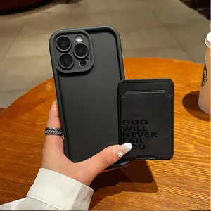 Self-Adhesive Card Holder Phone Case, Shockproof Full Coverage Tpu Cover for iPhone 6/7/8/x/XR/11/12/13/14/15 Pro Max