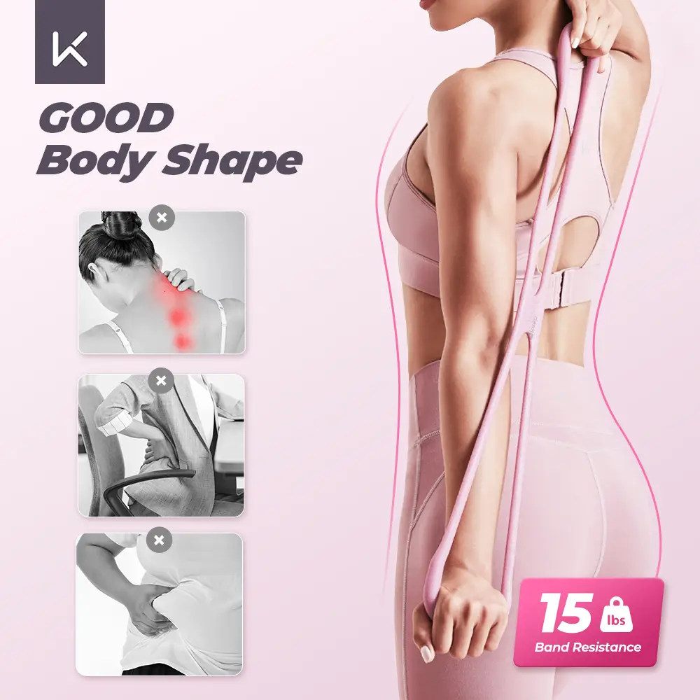 KEEP Resistance Bands, Figure 8 Exercise Bands for Women Men, 8 Shaped Resistance Bands for Arms, Chest Expander, Yoga Gym Fitness TPE Material