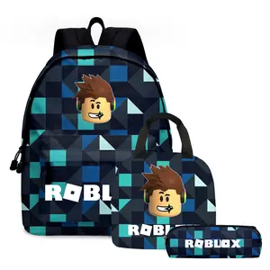 2026 New Cartoon Animation Game Roblox Two-piece Set Small and Medium School Bags Backpack Two-piece Set