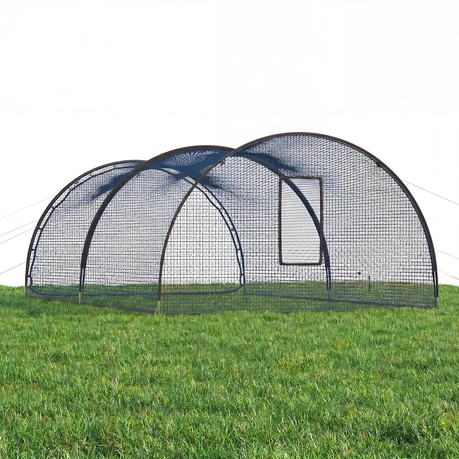 Baseball Batting Cage, Portable Net Batting Cages for Baseball and Softball, Baseball Pop Up Cage with Pitching Machine Hole and Detachable Door, Black Frame, Blue Net, 22x12x8 Feet