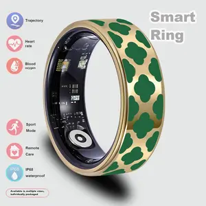 New enamel smart ring, blood pressure, blood oxygen, sleep, and exercise monitoring, IP68 waterproof, sports tracker, wearable ring / daily wear / party / women's ring, jewelry ring, fashion accessory ring.