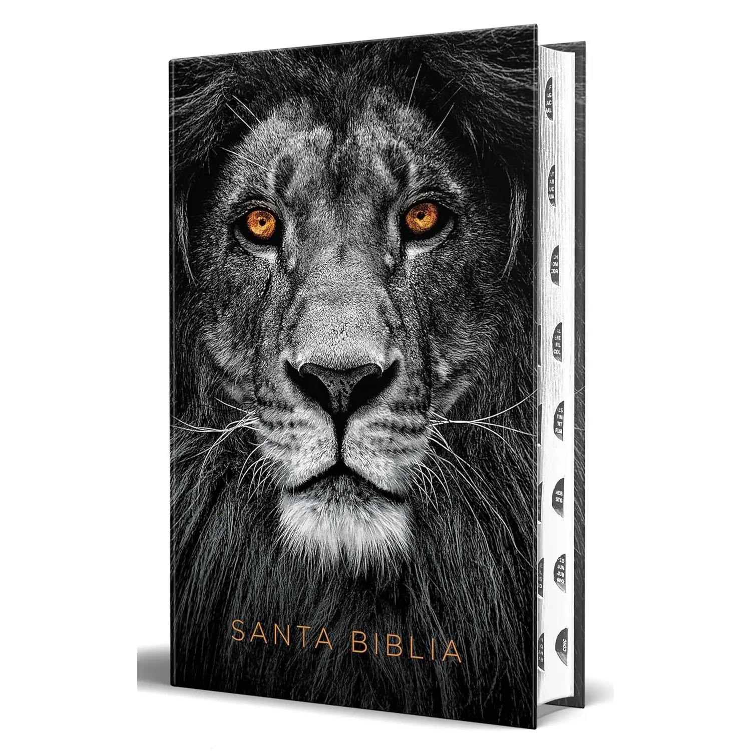 Biblia RVR 1960 letra grande tamaño manual, tapa dura León de Juda con índice / Spanish Bible RVR 1960 Handy Size Large Print Hardcover Lion of Judah with In (Spanish Edition)