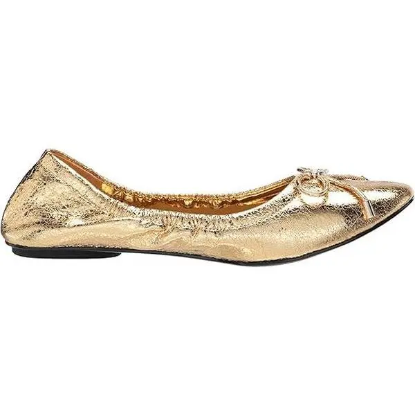 New SIZE 6.5 Karl Lagerfeld Gold ballet flats