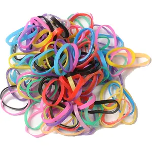 High-Elasticity Multicolor Plastic Hair Ties - Cute Candy-Colored Rubber Bands, Girly Hair Elastics for Ponytails.