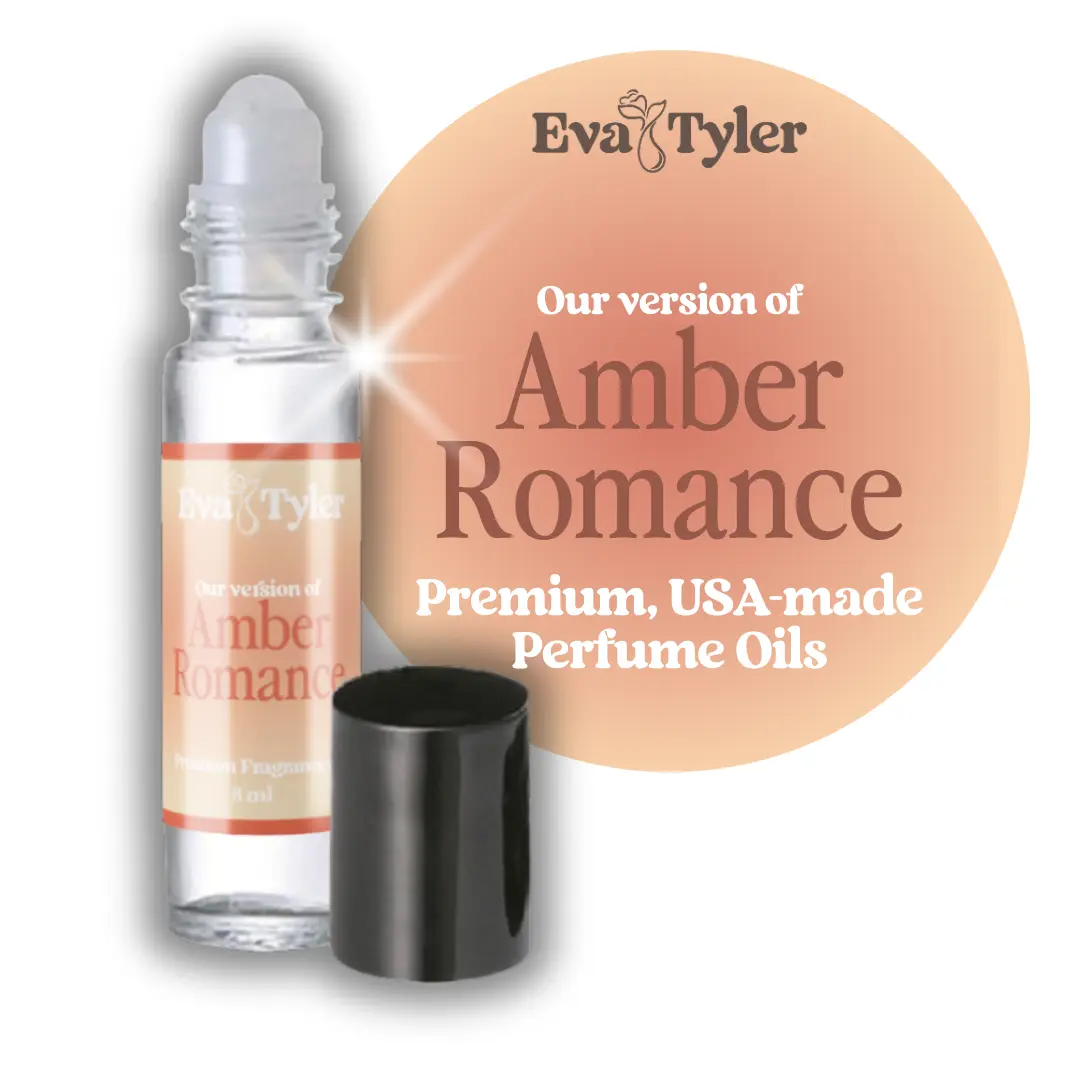 EvaTyler Amber Romance Women's Roll-On Perfume Oil - USA Made, Long-Lasting Fragrance, Alcohol-Free, Paraben-Free, Vegan Amber Fragrance for Women