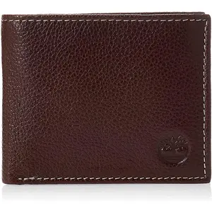 Timberland Men's Premium Genuine Leather Core Sportz Passcase Wallet with 5 Card Spaces 2 Slip Pockets & Embossed Logo