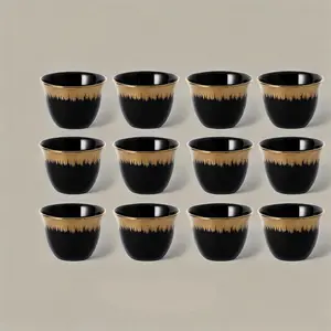 Marble Pattern Ceramic Cup Set, Modern Design Durable Easy Clean, Perfect for Tea Coffee Water, Ideal Gift for Home Office Parties