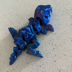 3D printed Articulated Dinosaur Skeleton Fossil