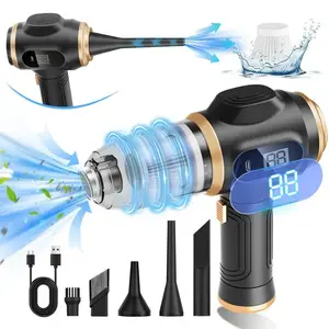 Belibuy 6-in-1 Portable Vacuum Cleaner with 50000 RPM Motor 19000Pa Suction Power Cordless Handheld for Car Home Office Cleaning