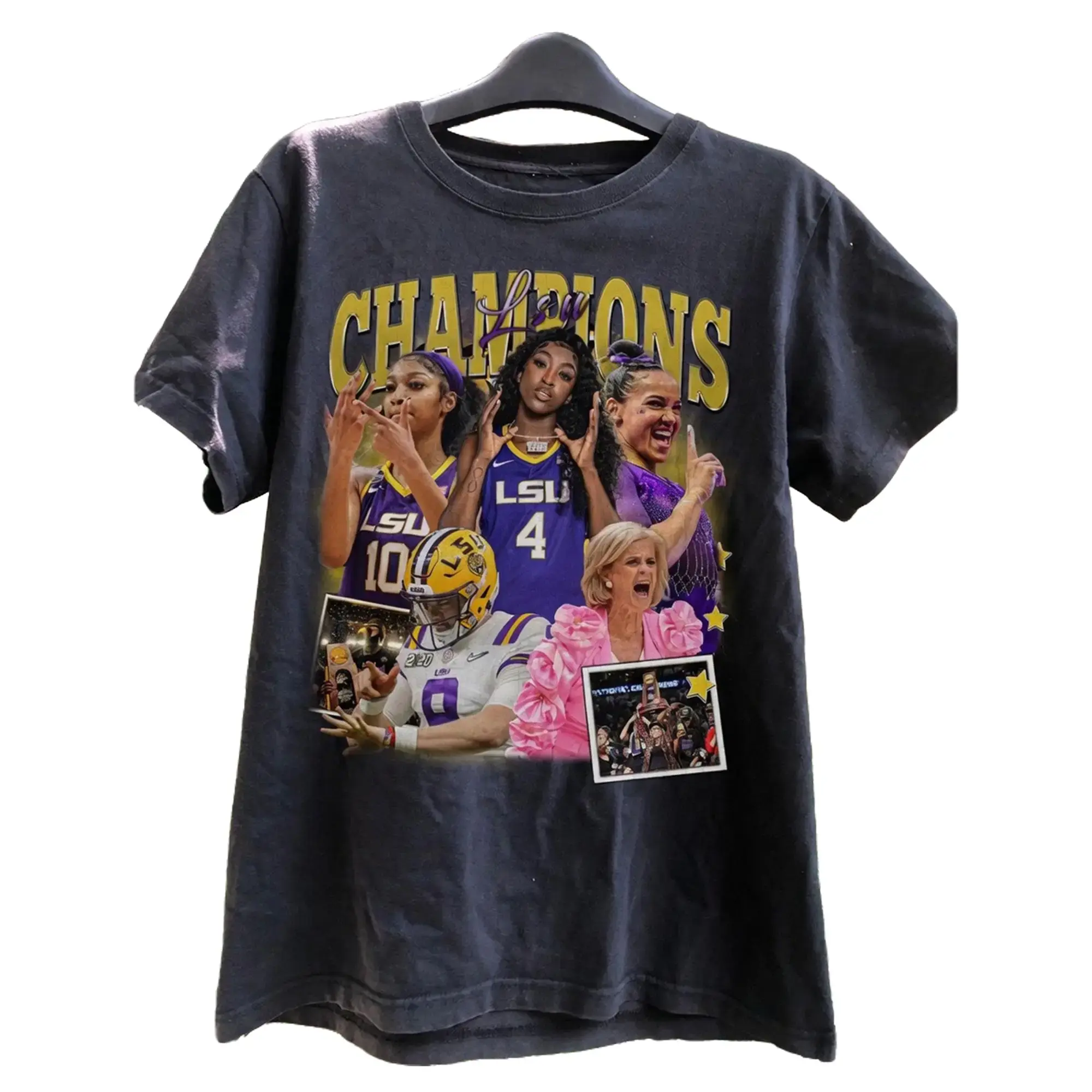 Vintage 90s Sports Graphic Tee Angel Reese Joe Burrow Flau’jae Johnson Unisex Retro Athletic T-Shirt Classic Cotton